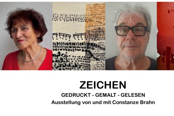 Zeichen- gedruckt-gemalt-gelesen