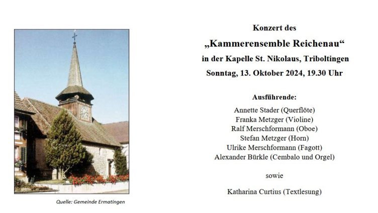 Konzert des „Kammerensemble Reichenau“